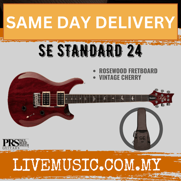PRS SE Standard 24 Electric Guitar with Bag - Vintage Cherry (SE-24/SE24)