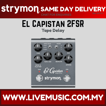 Strymon El Capistan 2FSR dTape Echo Guitar Effects Pedal