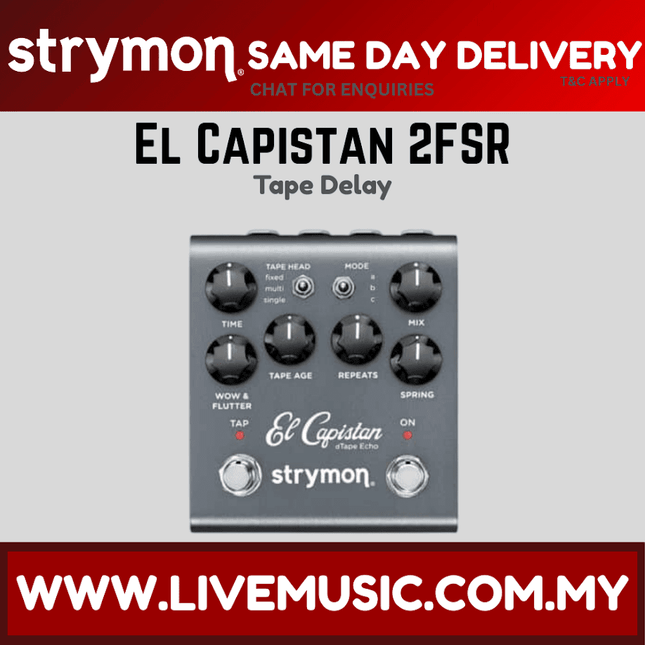 Strymon El Capistan 2FSR dTape Echo Guitar Effects Pedal