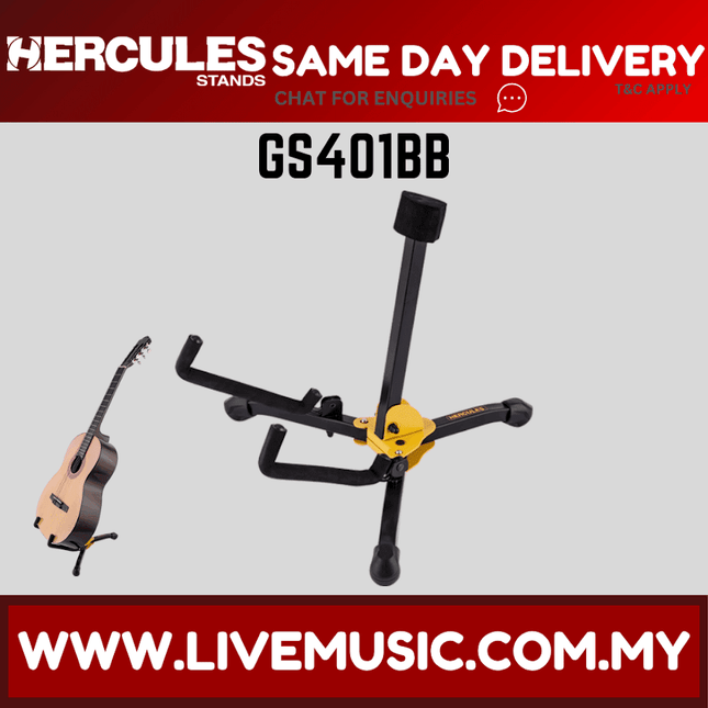 Hercules GS401BB Mini Acoustic Guitar Stand with Bag (GS401BB)