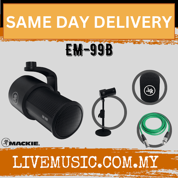 Mackie EM-99B Dynamic Broadcast Microphone ( EM 99B / EM99B )