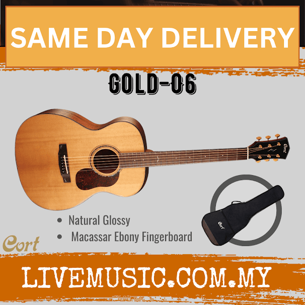Cort Gold-O6 - Acoustic Guitar with Gig Bag - Natural Glossy (Gold O6/GoldO6)