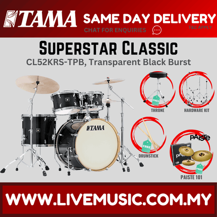 Tama Superstar Classic CL52KRS 5-Piece With Paiste101 Cymbal Set - ( CL-52KRS )