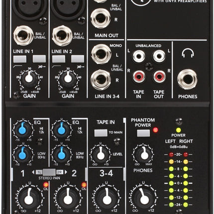 Mackie 402VLZ4 4-Channel Mixer Analog Compact Mixers With Onyx (402 VLZ4/402-VLZ4)