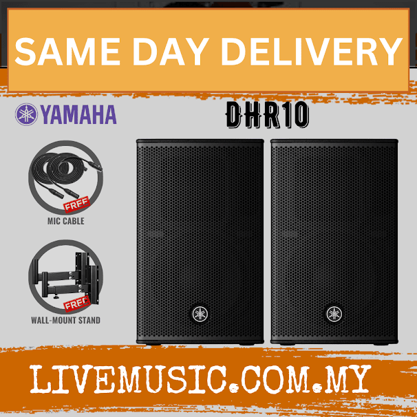 Yamaha DHR10 700-Watt 10" Powered Loudspeaker w/Speaker Stand - Pair ( DHR 10 / DHR-10 )