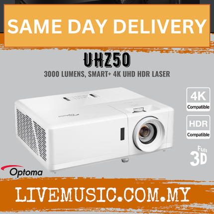 Optoma UHZ50 Smart 4K UHD Laser Home Cinema ( UHZ-50 / UHZ 50 )