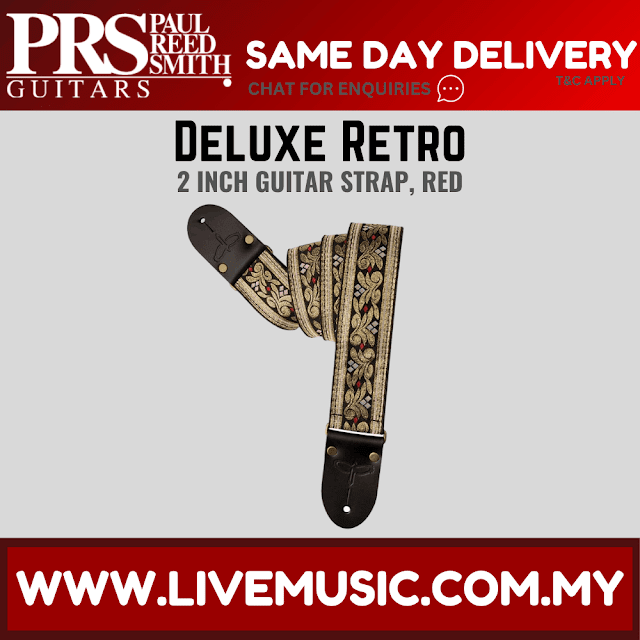 PRS 2 Inch Deluxe Retro Guitar Strap - Red