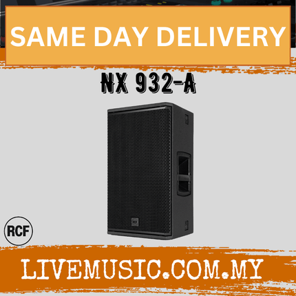 RCF NX 932-A 12'' 2-Way Active Speaker w/Speaker Stand And Cable - Black - Each / Pair ( NX932 / NX932A )