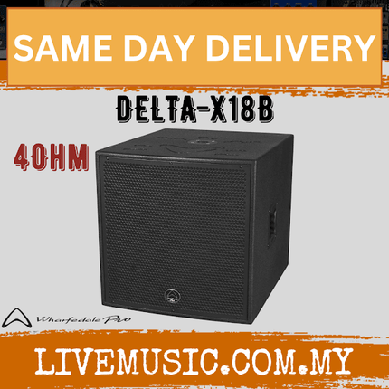 WHARFEDALE PRO DELTA-X18B Series 800 Watts RMS 18" Passive Subwoofer 4 OHM (DELTAX18B/DELTA X18B)
