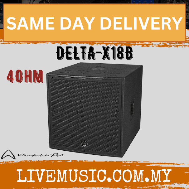 WHARFEDALE PRO DELTA-X18B Series 800 Watts RMS 18" Passive Subwoofer 4 OHM (DELTAX18B/DELTA X18B)