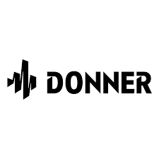 Donner audio logo on a white background