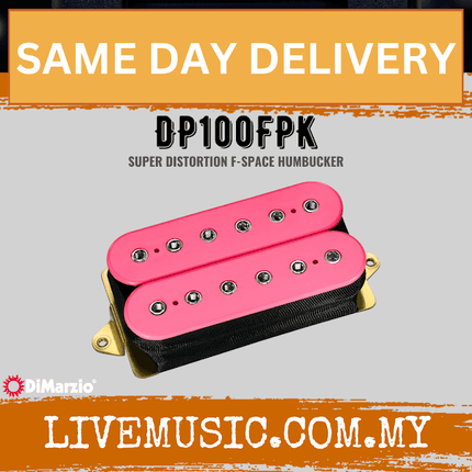 DiMarzio DP100FBG Super Distortion F- Spaced Pickup - Pink (DP100F PK/DP100F-PK)