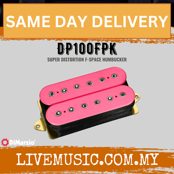 DiMarzio DP100FBG Super Distortion F- Spaced Pickup - Pink (DP100F PK/DP100F-PK)