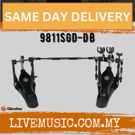 Gibraltar 9811SGD-DB Stealth G Drive Double Pedal (9811-SGD-DB/9811 SGD-DB)