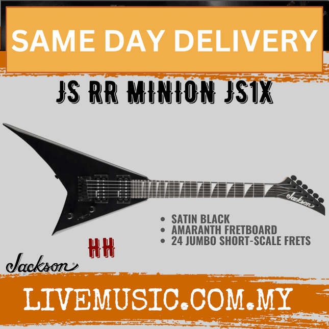 Jackson JS1X - JS Series RR Minion Electric Guitar - Satin Black (JS1X/JS 1X)