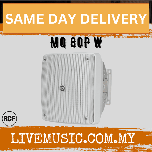 RCF MQ 80P 5" 2-Way Miniature Indoor Outdoor Speaker - White ( MQ80P / MQ-80P )