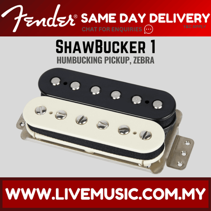 Fender Shawbucker 1 Humbucking Electric Guitar Pickup, Zebra
