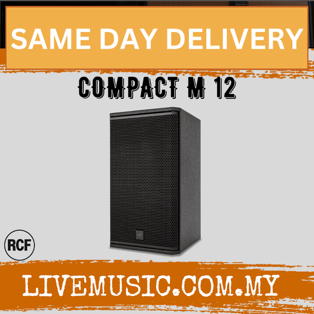 RCF COMPACT M 12 Passive 2-Way Speaker - Black ( COMPACTM12 / M12 )