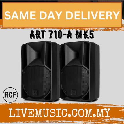 RCF ART 710-A MK5 10" 1400W 2-way Active Powered Speaker w/Speaker Stand - Each / Pair ( ART710A / ART710 / MK5 )