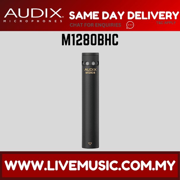 Audix M1280BHC Condenser Hypercardioid Microphone - Black (M1280 BHC/M1280-BHC)