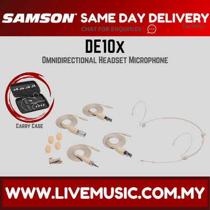 Samson DE10x Double Earset Microphone ( DE 10x / DE-10x )
