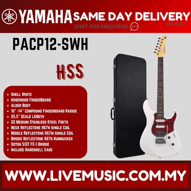 Yamaha PACP12 Pacifica Professional Electric Guitar - Snow White ( PACP 12 / PACP-12 )