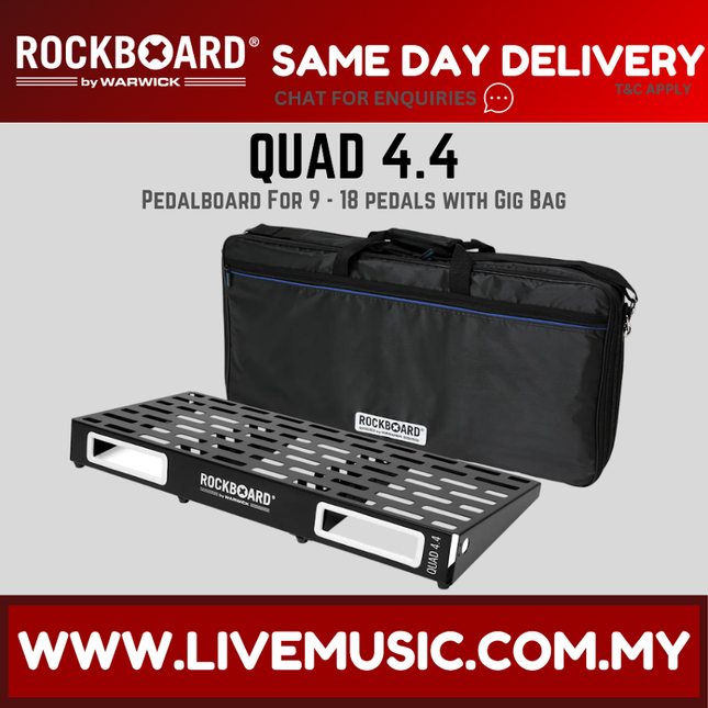Rockboard by Warwick QUAD 4.4 w/ Gig Bag, 72.2 x 33 cm