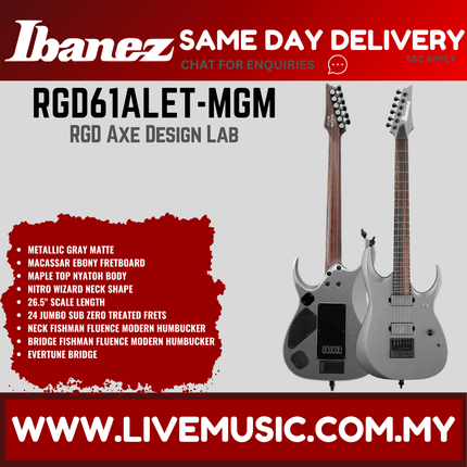 Ibanez Axion label RGD61ALET-MGM Electric Guitar, Marbled Green Metallic ( RGD61ALET MGM / RGD61ALETMGM )