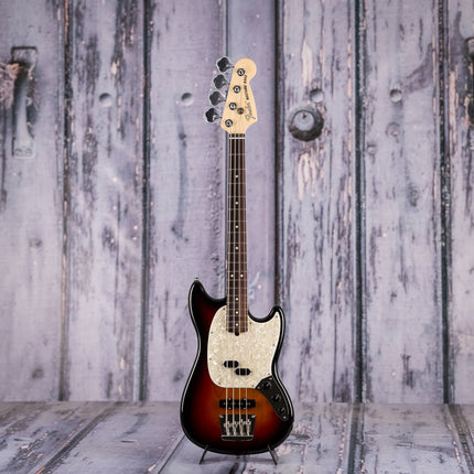 Fender American Performer Mustang Bass Guitar, Rosewood Fretboard with Bag - 3-Tone Sunburst