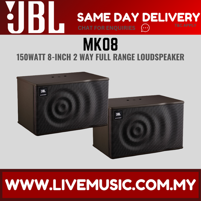 JBL MK08 MK10 MK12 Karaoke Speaker 8 inch 10 inch 12inch 2-Way Full-Range Loudspeaker System (Pair)