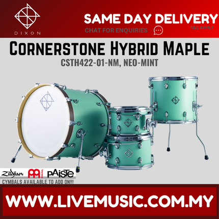 Dixon Cornerstone Hybrid Maple CSTH422-01 4 Pcs Drum Kit Set Shell Pack
