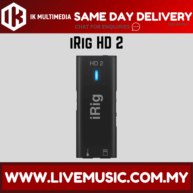 IK Multimedia iRig HD2 - Guitar Interface for IOS (HD-2/HD 2)