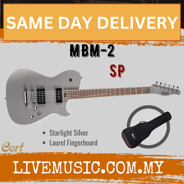 Cort MBM-2P Electric Guitar W/Bag - Starlight Sliver ( MBM2P / MBM 2P )