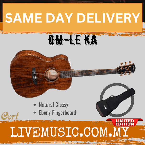 Cort OM-LE KA Limited Edition Acoustic-Electric Guitar with Bag - Natural Glossy (OMLE-KA/OMLEKA)