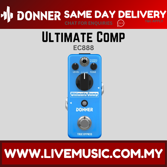 Donner Ultimate Compressor Pedal Filter Effect with Normal and Treble Compression
