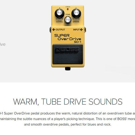 Boss SD-1 Super Overdrive Guitar Effect Pedal (SD1 SD 1)