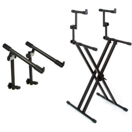 Gator Frameworks GFW-KEY-5100X Deluxe 2 Tier "X" Style Keyboard Stand ( GFWKEY5100X )
