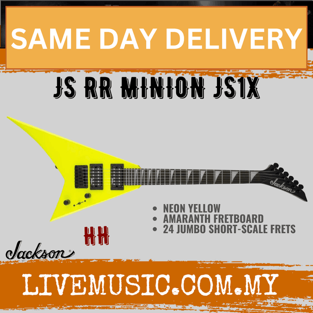 Jackson JS1X - JS Series RR Minion Electric Guitar - Neon Yellow (JS1X/JS 1X)