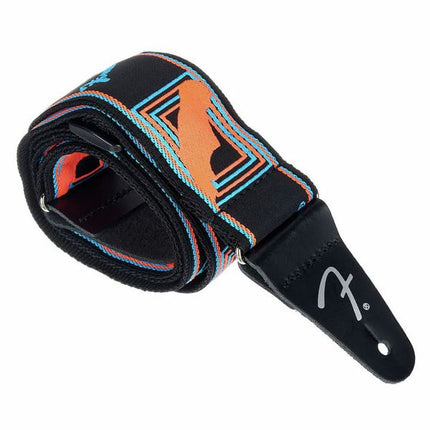 Fender Neon Monogram Guitar Strap, Blue/Orange ( Neon-Monogram / NeonMonogram )