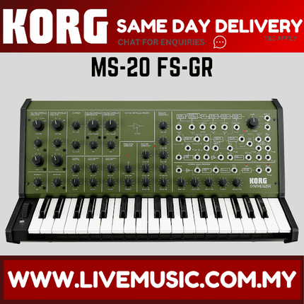 Korg MS-20 FS Full-size MS-20 Synthesizer - Green (MS20FS/MS20)