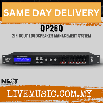 Next Audio DP260 2IN 6OUT Loudspeaker Management System ( DP-260 / DP 260 )