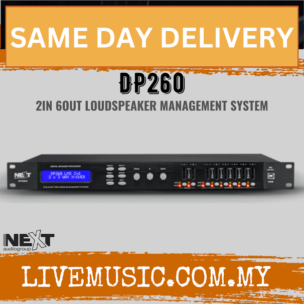 Next Audio DP260 2IN 6OUT Loudspeaker Management System ( DP-260 / DP 260 )