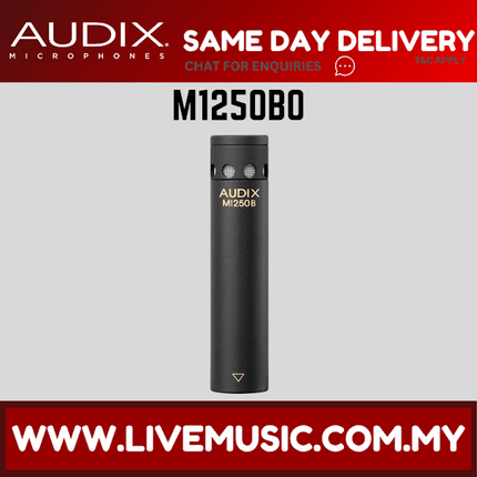 Audix M1250BO Miniaturized Condenser Microphone Omnidirectional - Black (M1250 BO/M1250 BO)