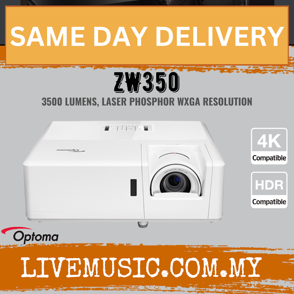 Optoma ZW350 Compact High Brightness Laser Projector ( ZW-350 / ZW 350 )