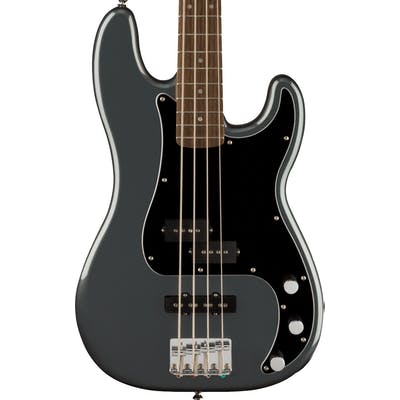 Squier Affinity Series Precision PJ Bass Guitar, Laurel Fretboard - Charcoal Frost Metallic