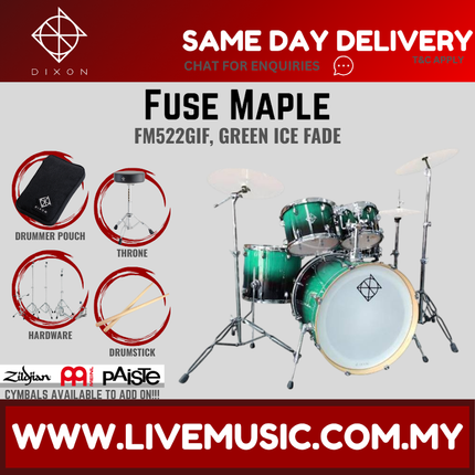 Dixon Fuse Maple PODFM522 5 Pieces Acoustic Drum Kit With Hardware ( NO CYMBAL )