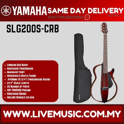 Yamaha SLG200S Silent Guitar Package, Steel-string - ( SLG-200S / SLG 200S)