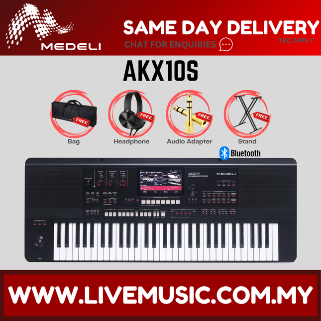 Medeli AKX10S 61-Keys Arranger Pro Series Portable Keyboard ( AKX-10S / AKX 10S )