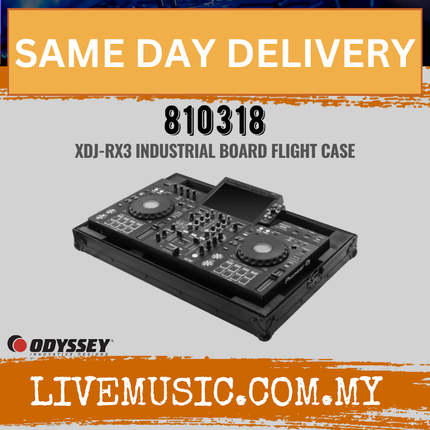 Odyssey 810318 Compatible with Pioneer XDJ-RX3, Industrial Board Flight Case