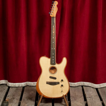 Fender American Acoustasonic Telecaster Guitar Ebony Fretboard with Bag - Natural